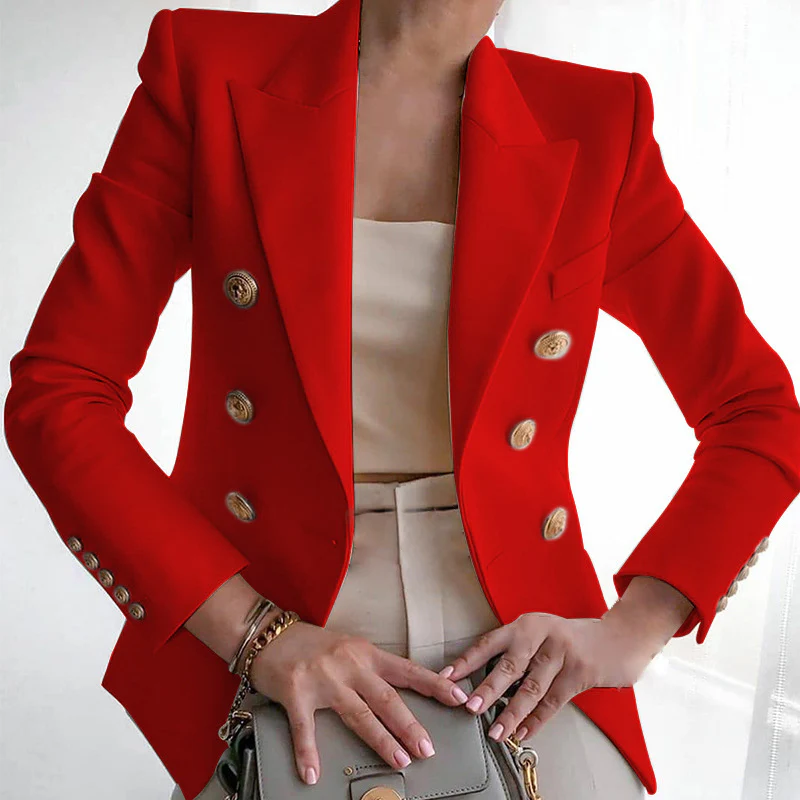 Women's Casual Shoulder Padded Suit - Image 4