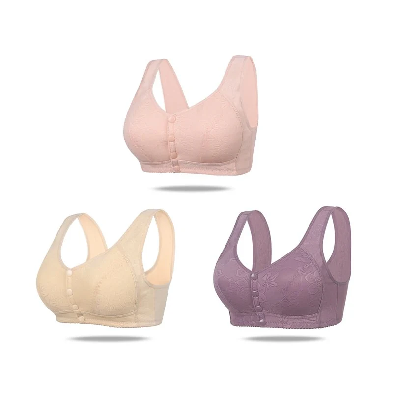 Women's Cotton Front Buckle Bra - Image 12