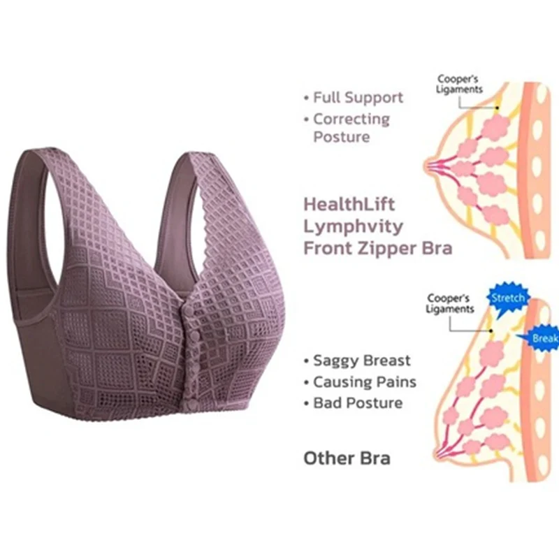 Women's Cotton Front Buckle Bra - Image 7