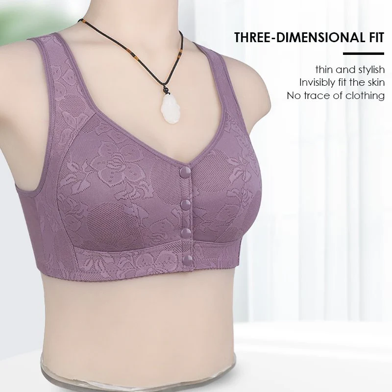 Women's Cotton Front Buckle Bra - Image 8