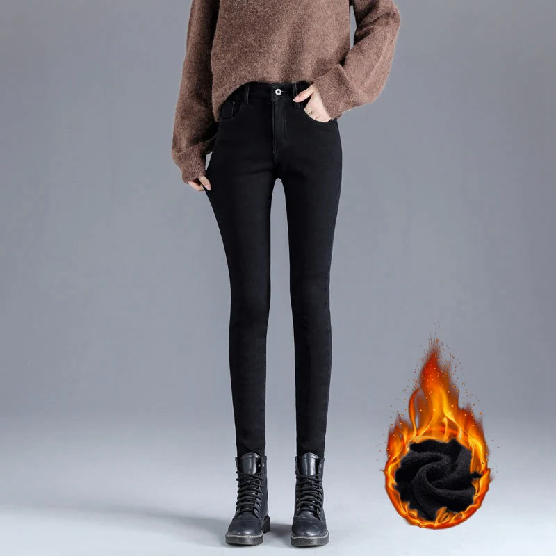 Women's Fleece Lined Thermal Jeans - Image 9