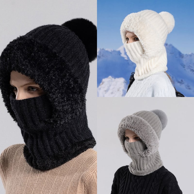 Women's Knitted 3-in-1 Cold-Proof Hat - Image 11