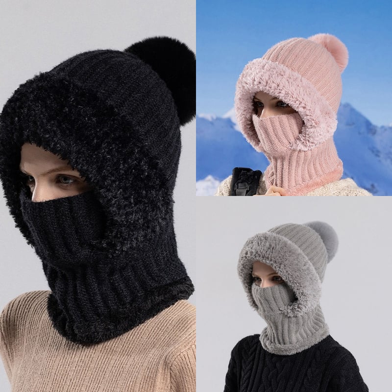 Women's Knitted 3-in-1 Cold-Proof Hat - Image 12