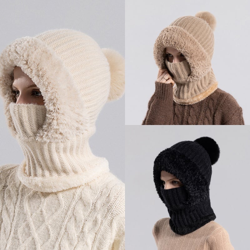 Women's Knitted 3-in-1 Cold-Proof Hat - Image 13