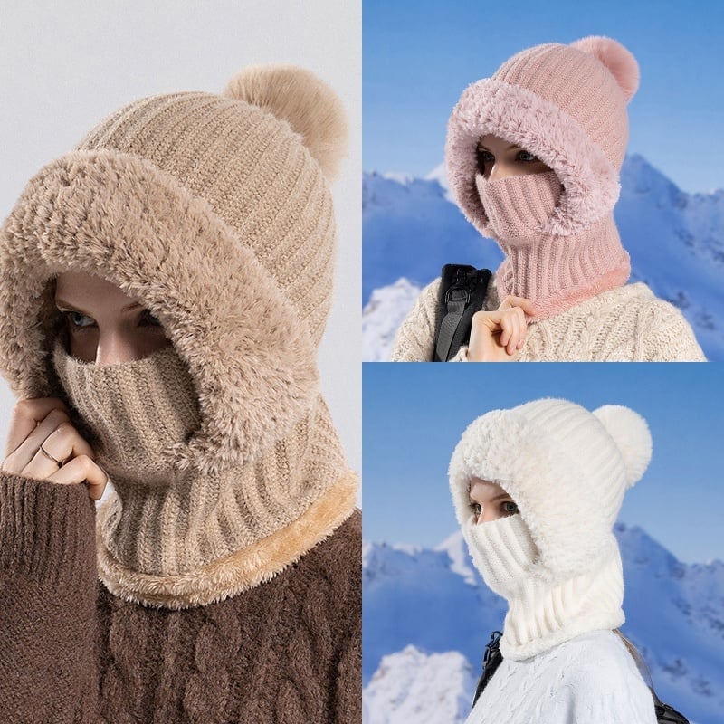 Women's Knitted 3-in-1 Cold-Proof Hat - Image 14