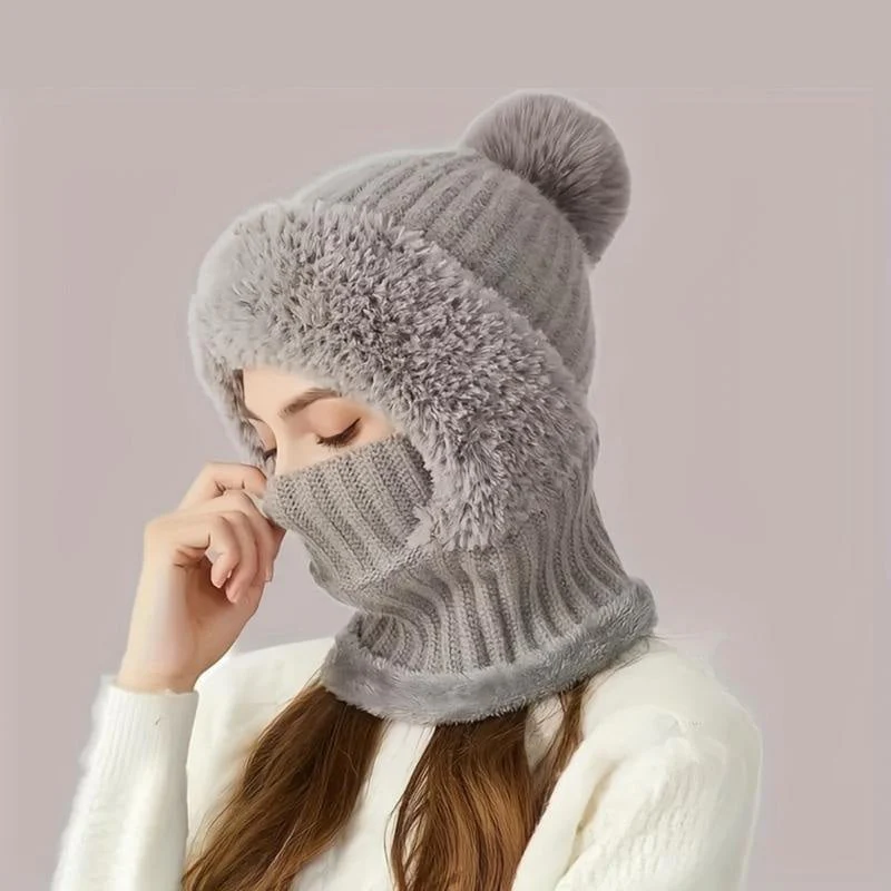 Women's Knitted 3-in-1 Cold-Proof Hat - Image 3