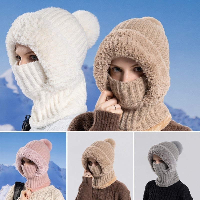 Women's Knitted 3-in-1 Cold-Proof Hat - Image 5