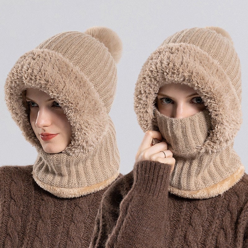 Women's Knitted 3-in-1 Cold-Proof Hat - Image 6