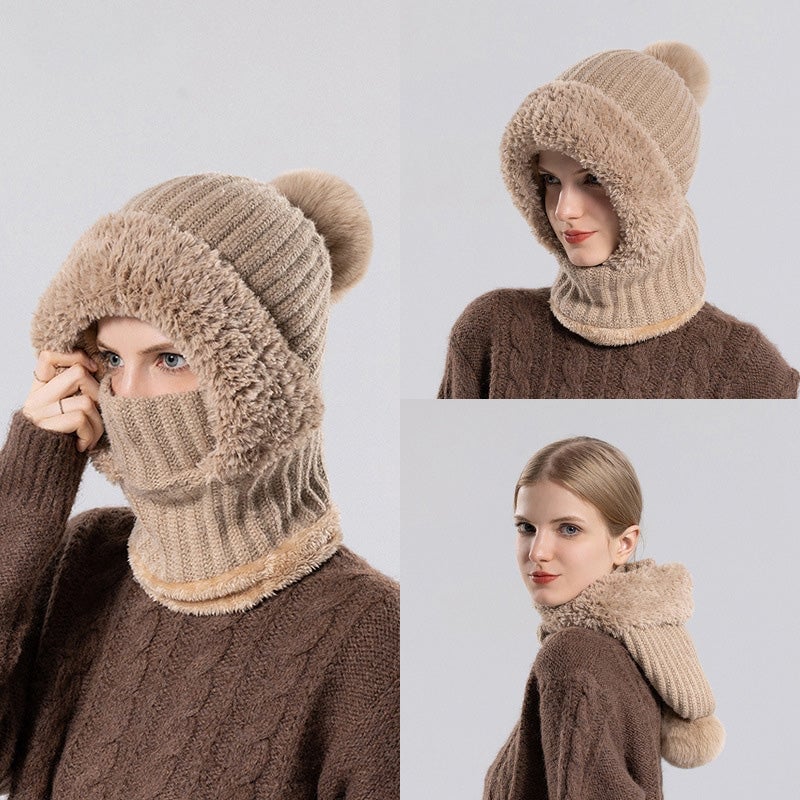 Women's Knitted 3-in-1 Cold-Proof Hat - Image 7