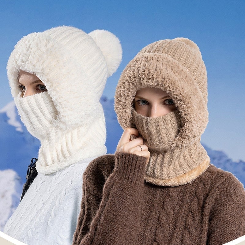 Women's Knitted 3-in-1 Cold-Proof Hat - Image 8