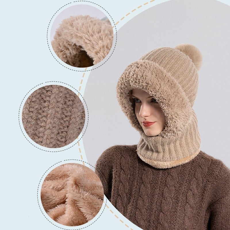 Women's Knitted 3-in-1 Cold-Proof Hat - Image 9