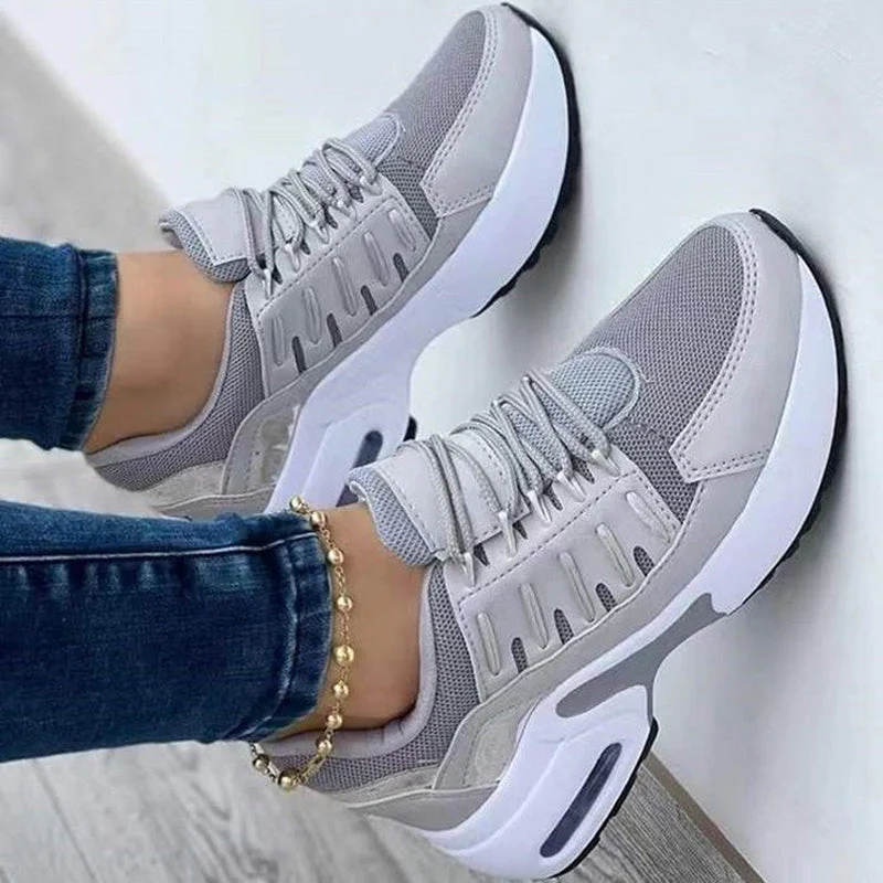 Women's Lace-up Mesh Shoes - Image 10