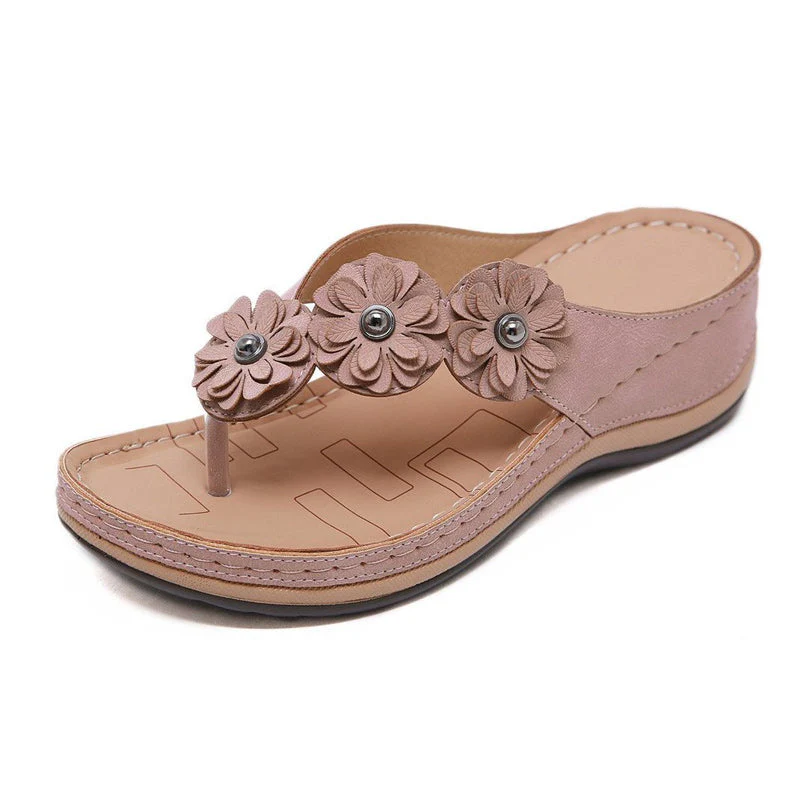 Women's Lightweight Flowers Clip Toe Sandals - Image 10