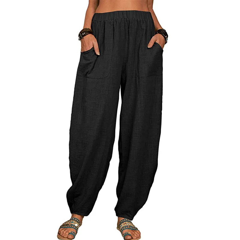 Women's Loose Cotton And Linen Casual Pants - Image 12