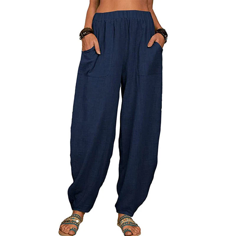 Women's Loose Cotton And Linen Casual Pants - Image 13