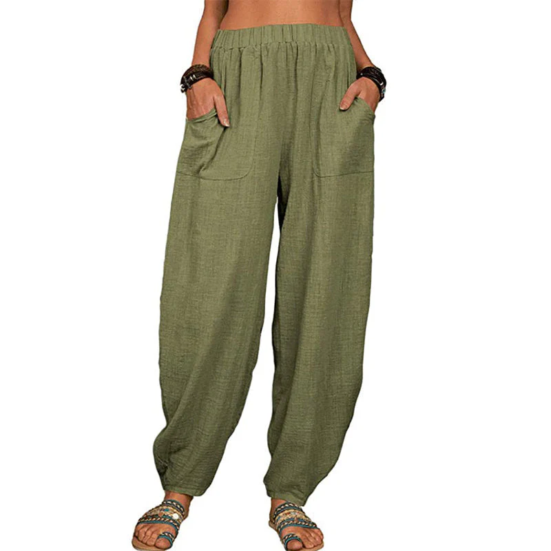 Women's Loose Cotton And Linen Casual Pants - Image 15