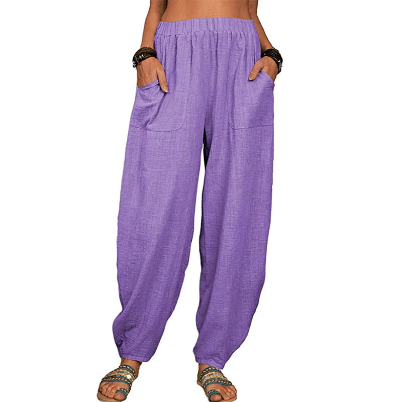 Women's Loose Cotton And Linen Casual Pants - Image 18