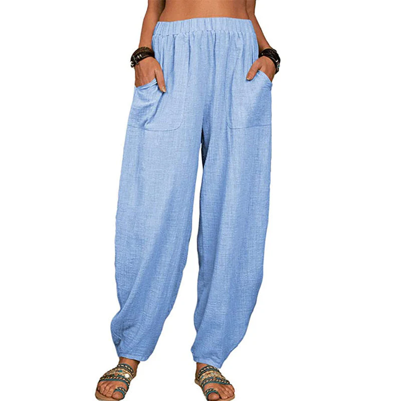 Women's Loose Cotton And Linen Casual Pants - Image 19