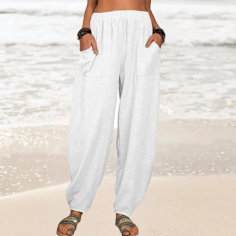 Women's Loose Cotton And Linen Casual Pants - Image 21