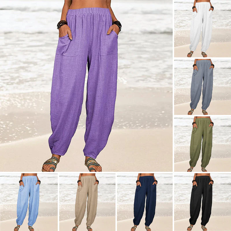 Women's Loose Cotton And Linen Casual Pants - Image 24