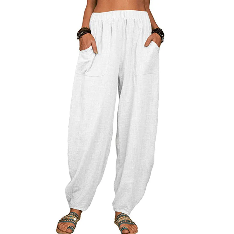 Women's Loose Cotton And Linen Casual Pants - Image 29