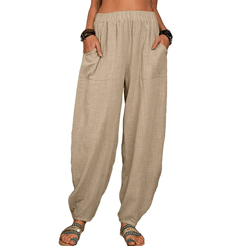 Women's Loose Cotton And Linen Casual Pants - Image 3