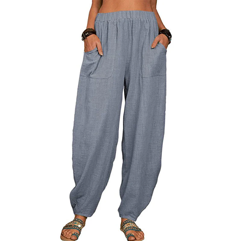 Women's Loose Cotton And Linen Casual Pants - Image 34