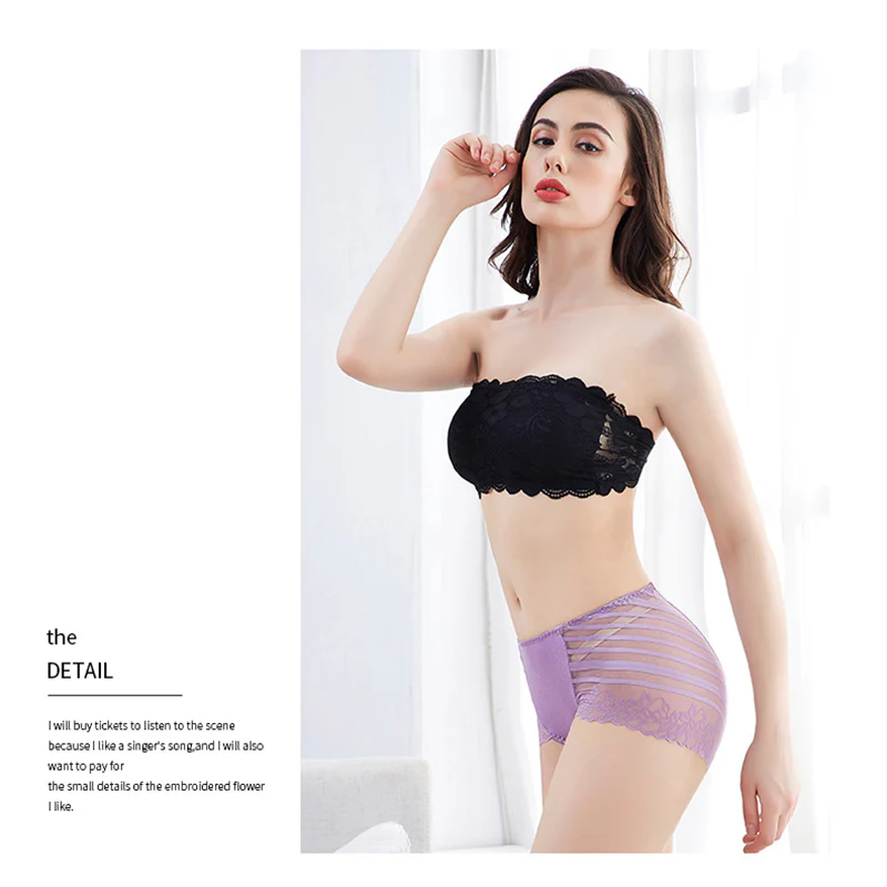 Women's Mid-Waist Cotton Lace Panties - Image 2