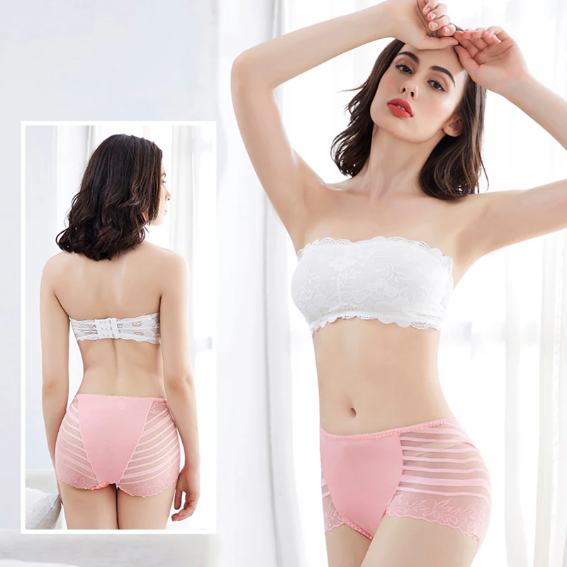 Women's Mid-Waist Cotton Lace Panties - Image 3
