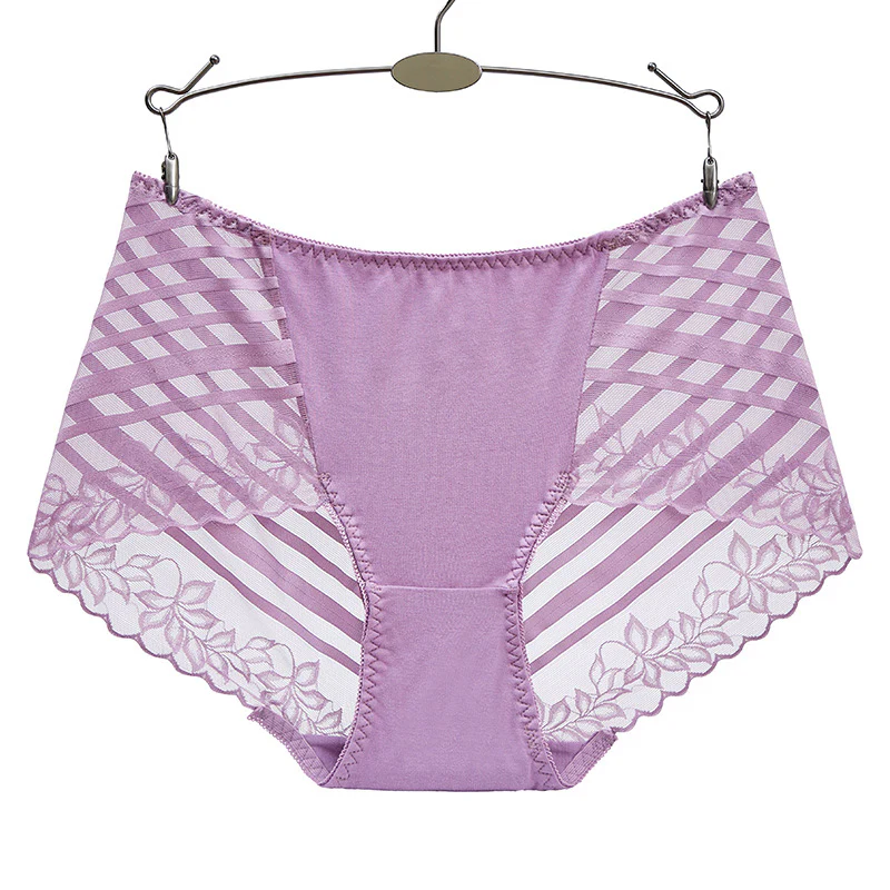 Women's Mid-Waist Cotton Lace Panties - Image 5