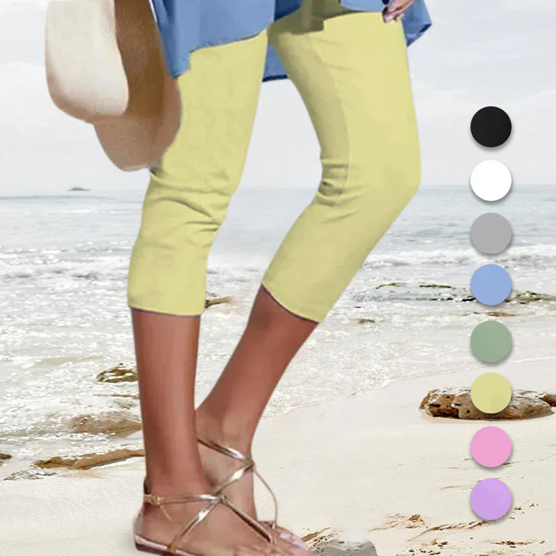 Women's Plain Casual Leggings - Image 10
