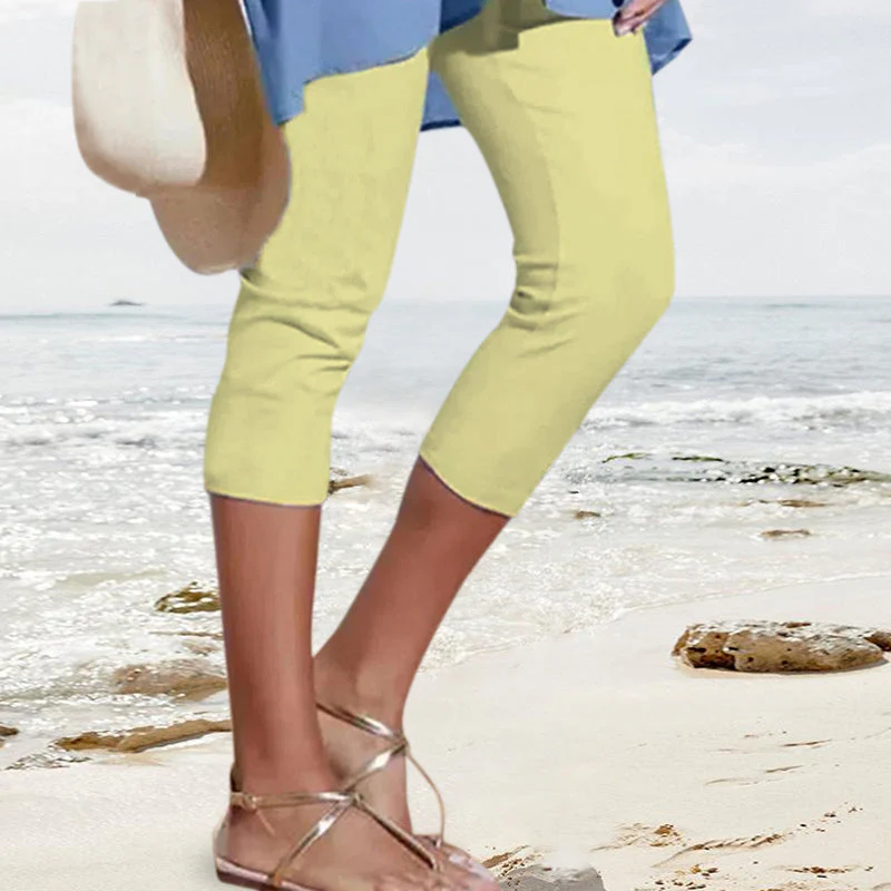 Women's Plain Casual Leggings - Image 11