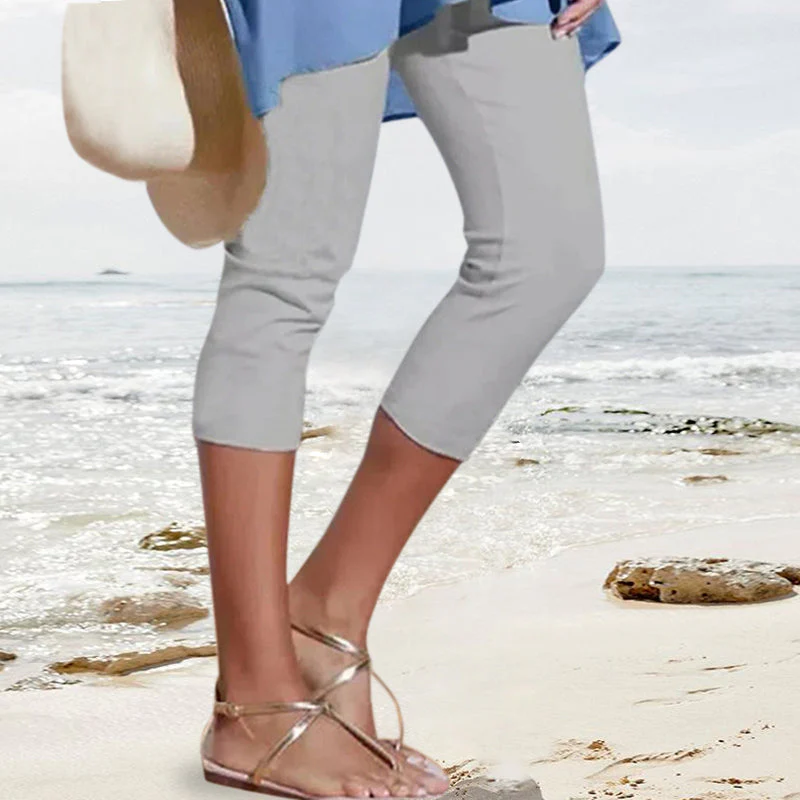 Women's Plain Casual Leggings - Image 15
