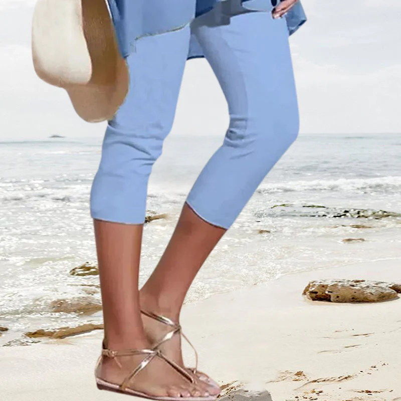 Women's Plain Casual Leggings - Image 16