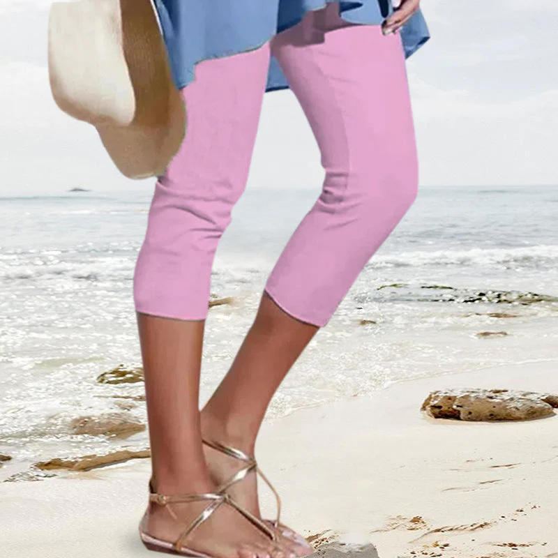Women's Plain Casual Leggings - Image 18