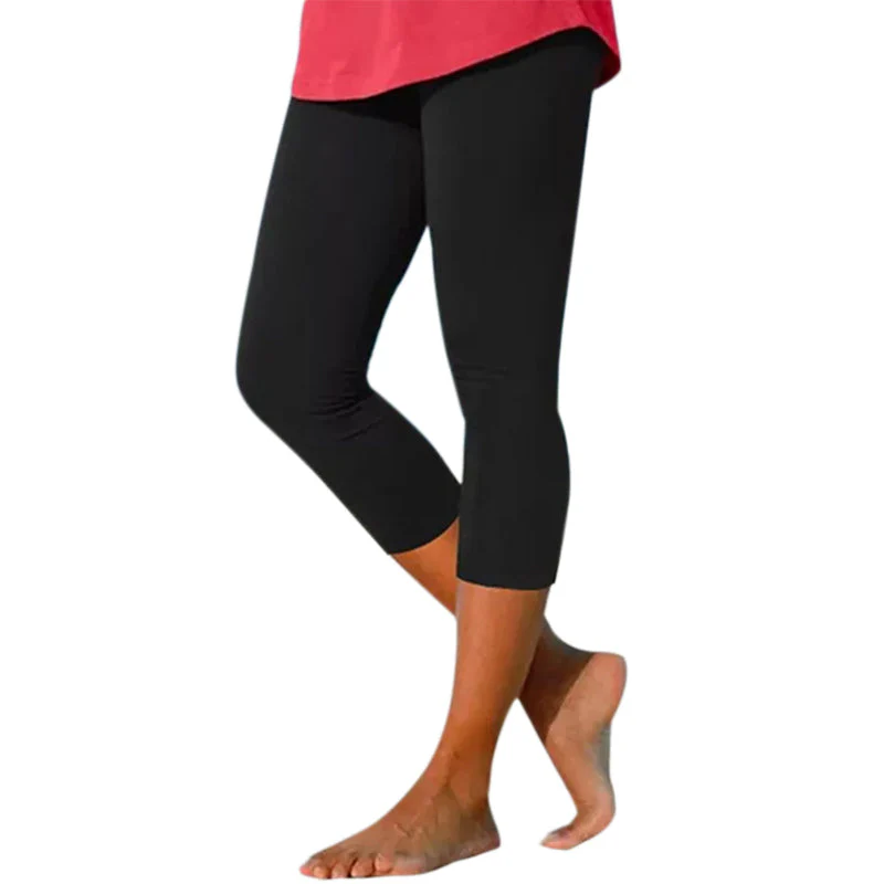 Women's Plain Casual Leggings - Image 2