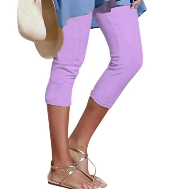 Women's Plain Casual Leggings - Image 6