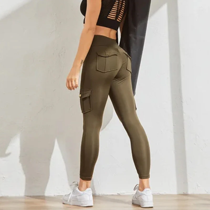 Women's Pocket Sexy Stretch Leggings Fitness Track Pants - Image 8