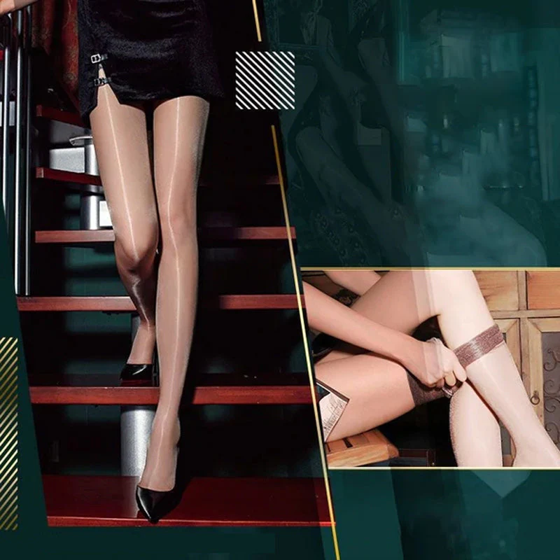Women's Shining Pearlescent Silk Stockings - Image 10