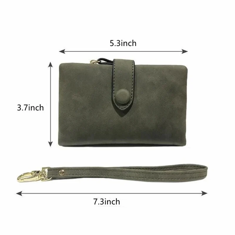 Women's Small Trifold Leather Wallet - Image 15