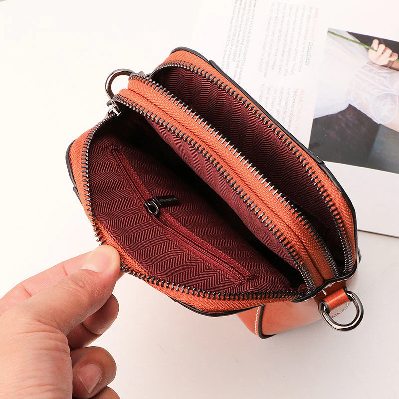 Women's Soft Leather Mobile Phone Bag - Image 3