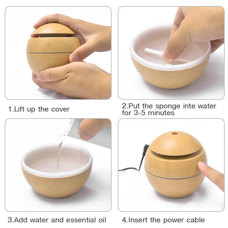 Wood Grain Round Humidifier - Image 8