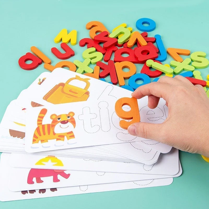 Wooden Alphabet Spelling Game for Kids - Image 2