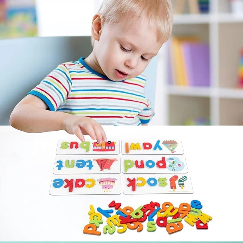 Wooden Alphabet Spelling Game for Kids - Image 4