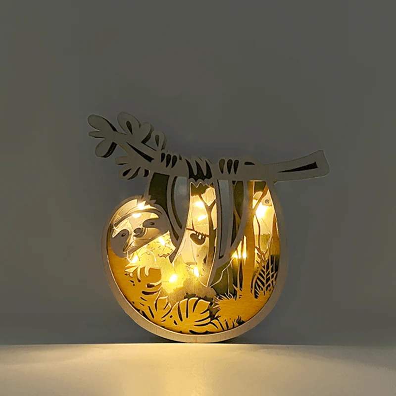 Wooden Carved Animal Ornaments (With Lights) - Image 10