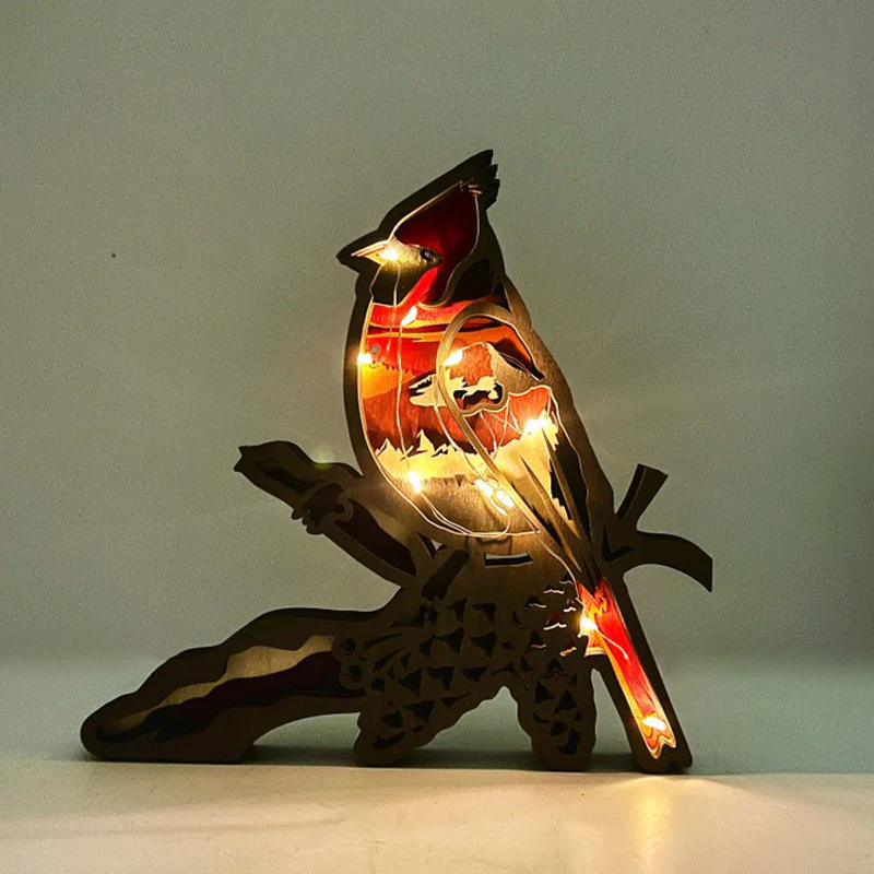 Wooden Carved Animal Ornaments (With Lights) - Image 5