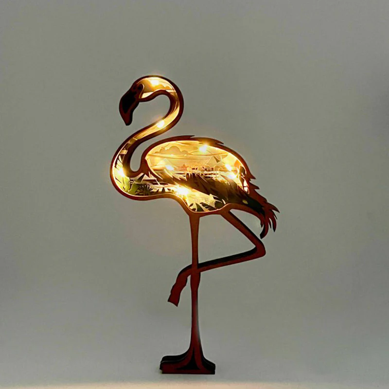 Wooden Carved Animal Ornaments (With Lights) - Image 7