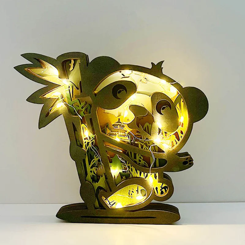 Wooden Carved Animal Ornaments (With Lights) - Image 9