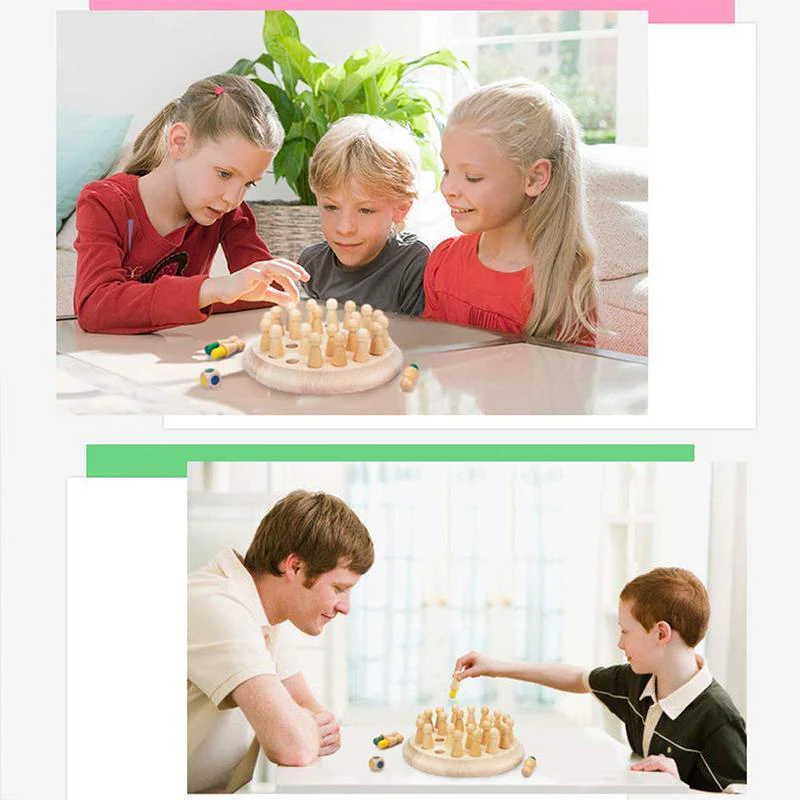 Wooden Memory Match Stick Chess - Image 9