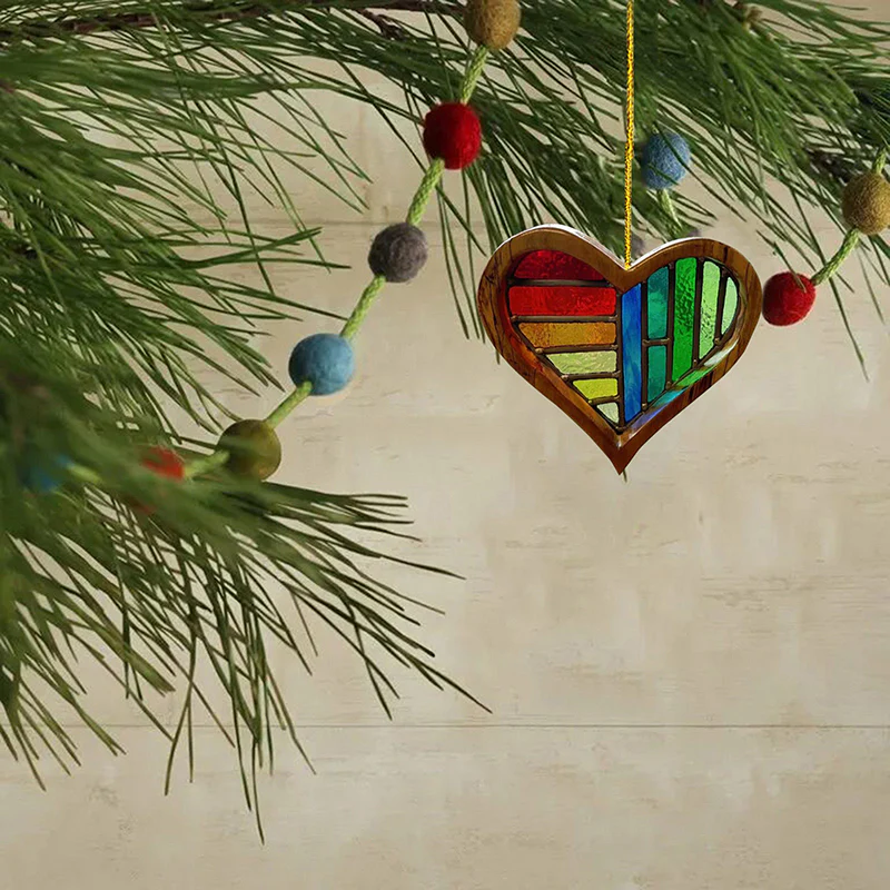 Wooden Painted Love Ornaments Home Decoration - Image 4